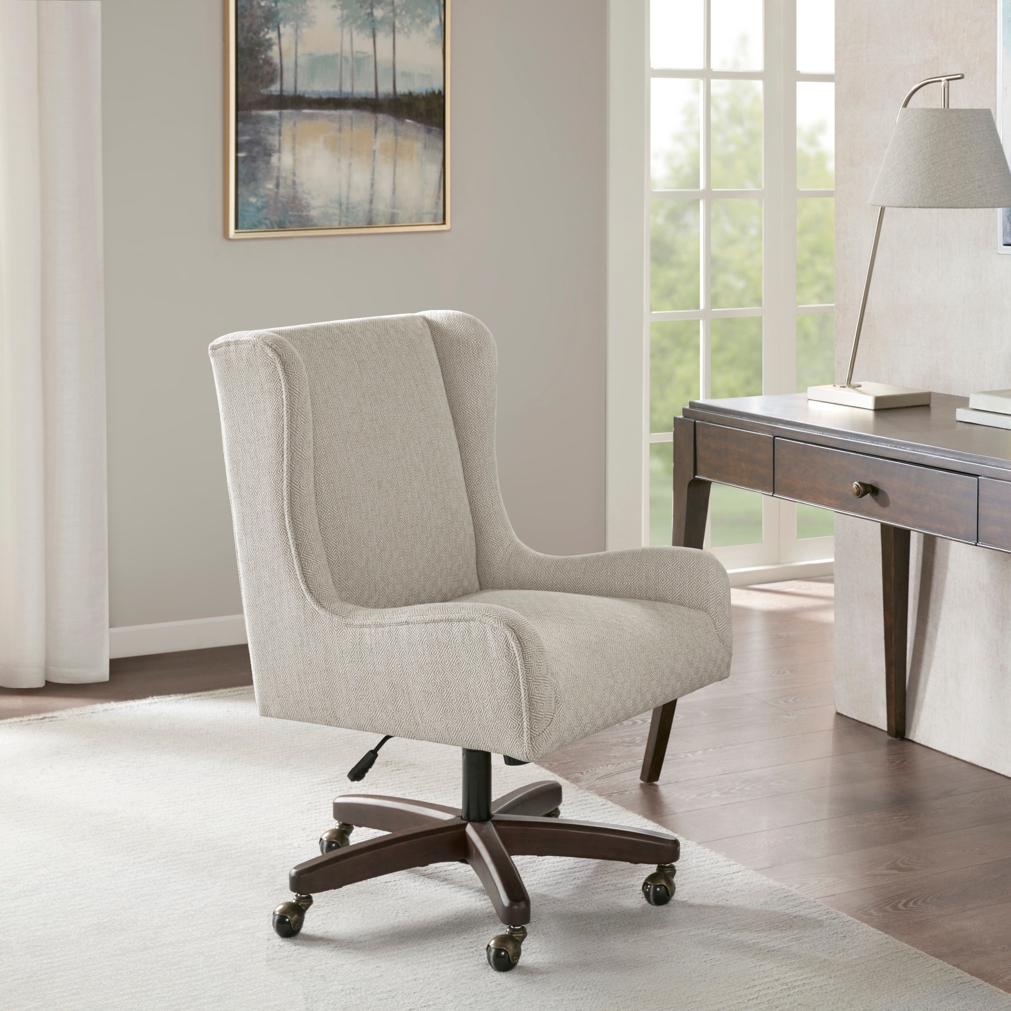 Madison Park Klaus Cream Office Chair 24 5 W X 26 75 D Madison Park Klaus Cream Office Chair
