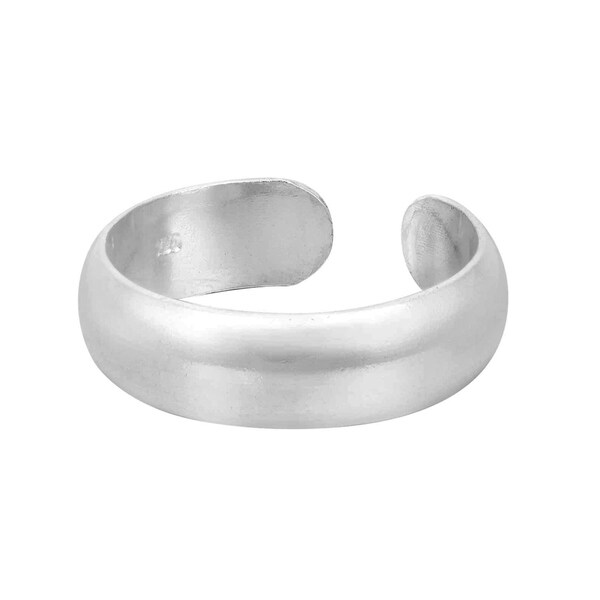 .925 Sterling Silver Classic Iron Cross Rope Design Adjustable Toe Ring NEW