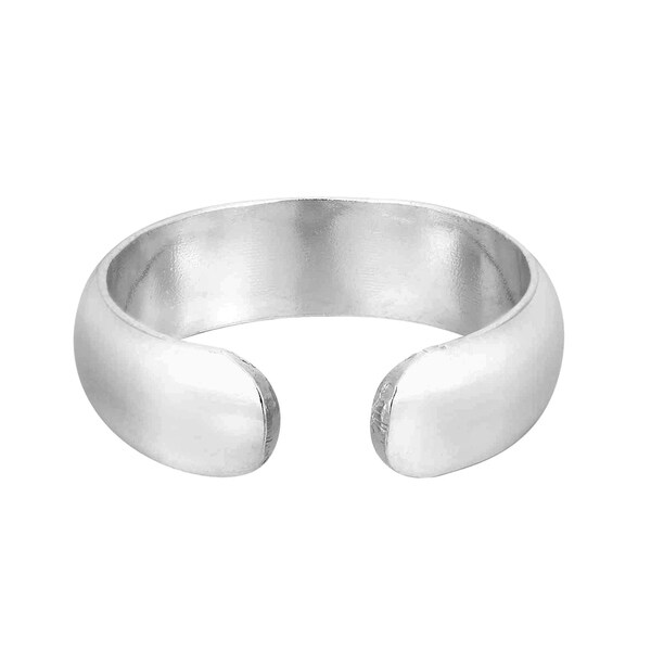 .925 Sterling Silver Classic Iron Cross Rope Design Adjustable Toe Ring NEW
