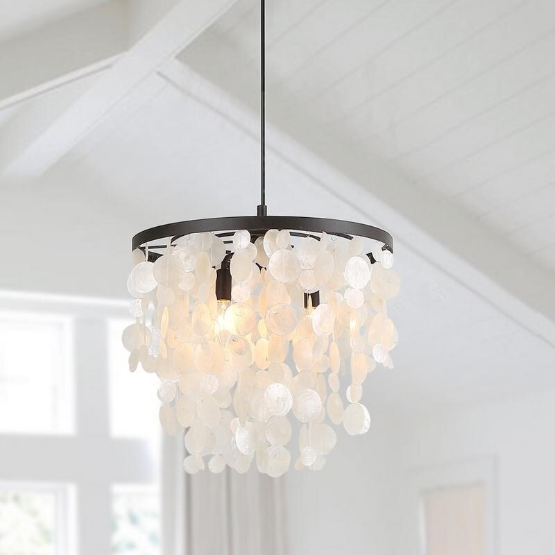 Askoz 3-Light Capiz Shell Chandelier - Chandeliers For Bedrooms by Overstock.com