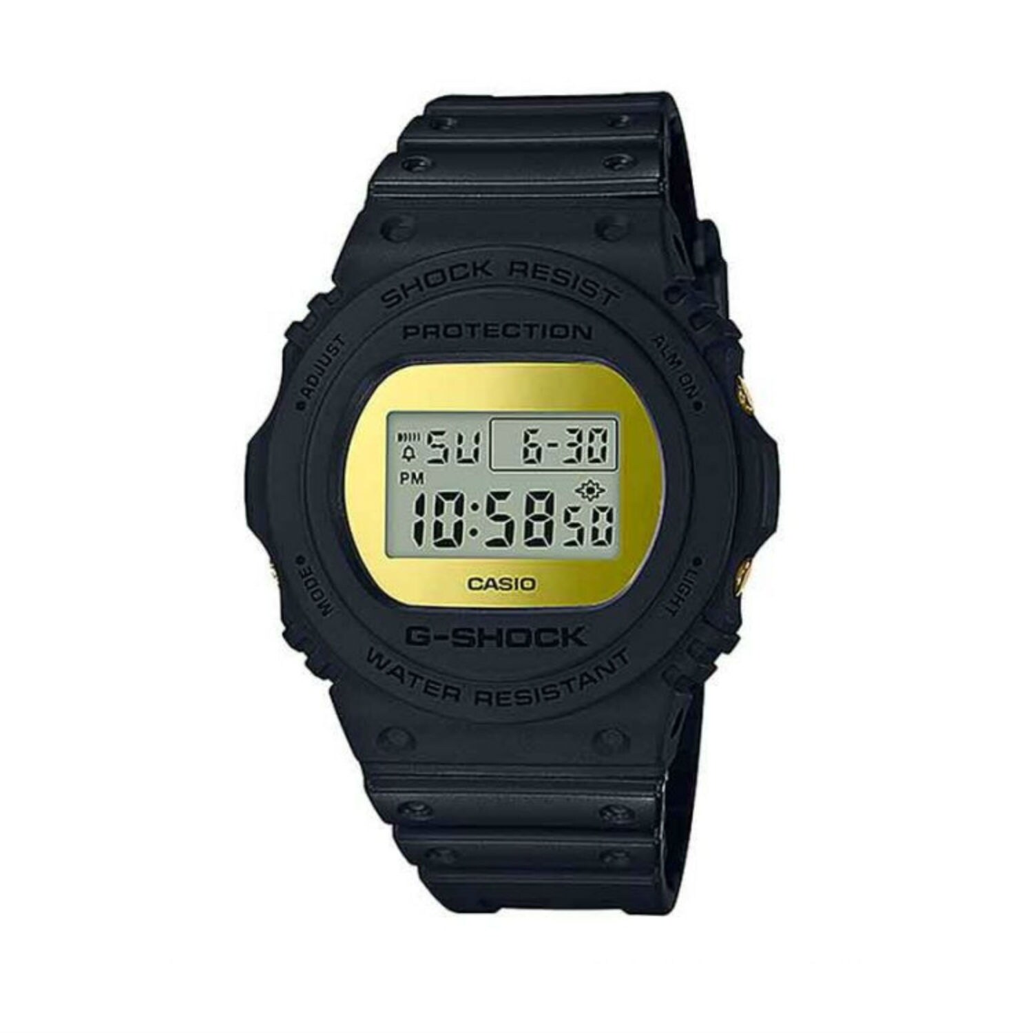 casio black resin watch