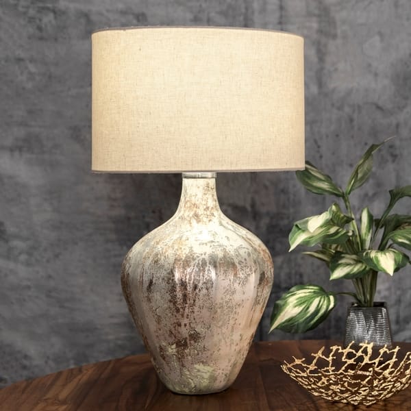 Shop Nuloom 30 Wende Glass Vase Cotton Shade Table Lamp On Sale