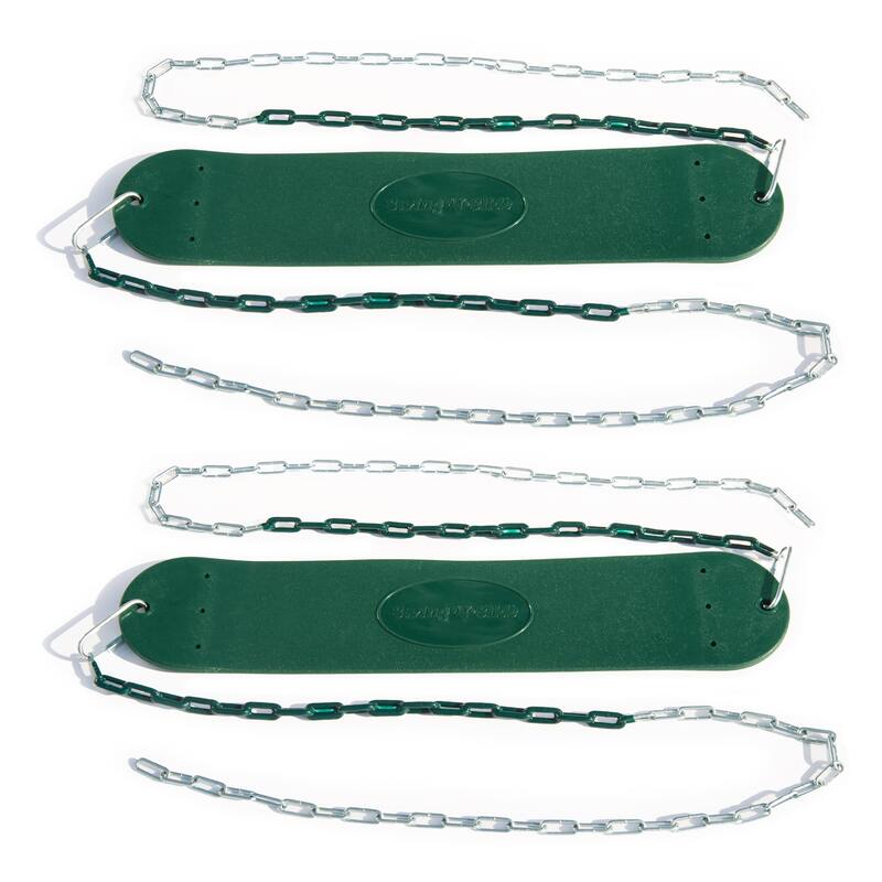 Swing-N-Slide 2 Green Swing Seats and Ring & Trapeze Bar Combo - 27" L x 5.5" W x 60" H - 27" L x 5.5" W x 60" H
