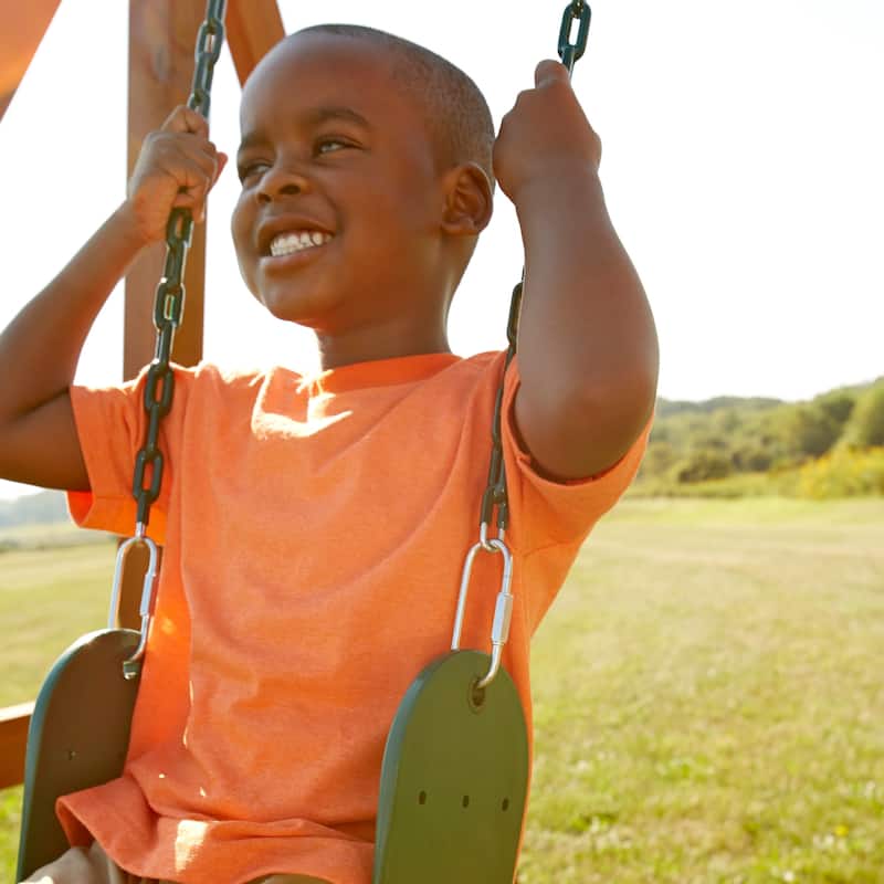 Swing-N-Slide 2 Green Swing Seats and Ring & Trapeze Bar Combo - 27" L x 5.5" W x 60" H - 27" L x 5.5" W x 60" H