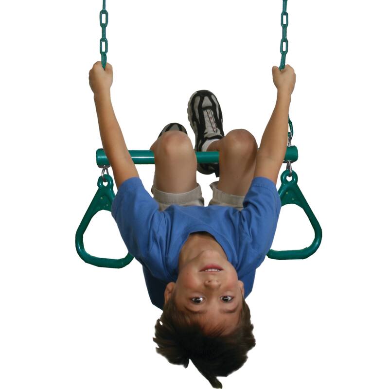 Swing-N-Slide 2 Blue Extreme-Duty Swing Seats with Chains and Extreme-Duty Ring/Trapeeze Bar Combo - N/A