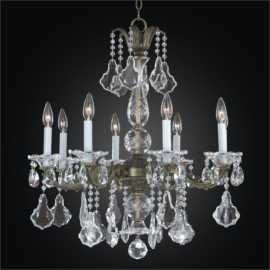8 Light Traditional Crystal  Chandelier | English Manor 546 (Antique White - Antiqued) - Chandeliers For Bedrooms by Overstock.com