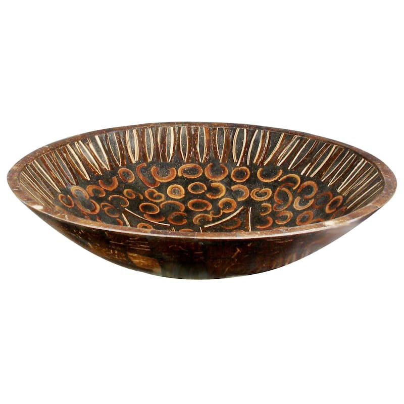Natural Cinnamon & Coconut Shell Bowl