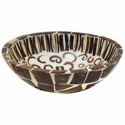 Handmade Natural Cinnamon and Coconut Shell Bowl (Indonesia)