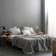 preview thumbnail 7 of 16, KASENTEX Quilt Set, Machine Washable, Ultra Soft, Lightweight, Stone-Washed Bedspread Dark Grey - King