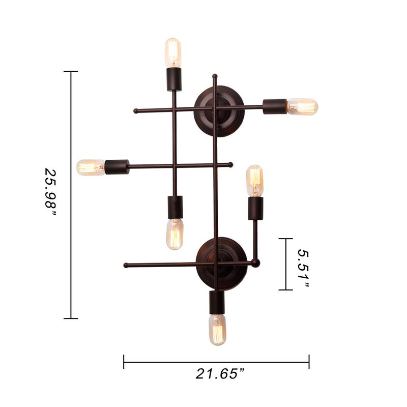 6-light Oil Rubbed Bronze Wall Sconce