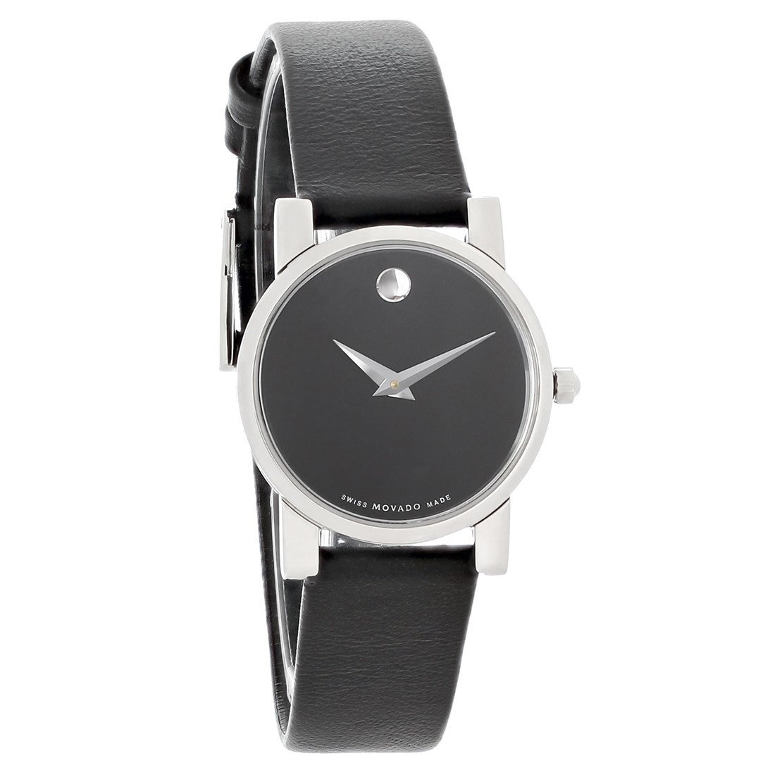 movado black leather