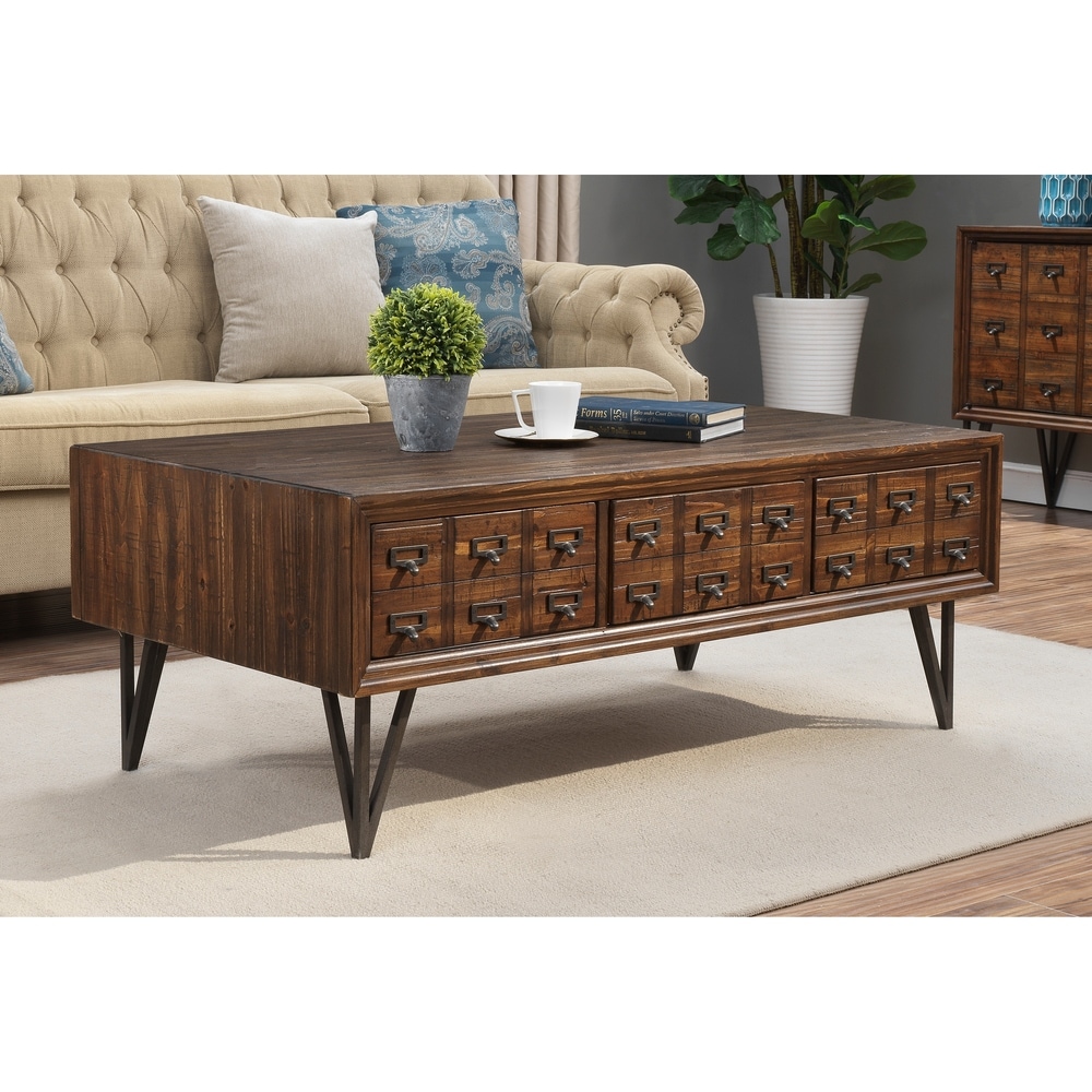 Somette Oxford Three Drawer Cocktail Table