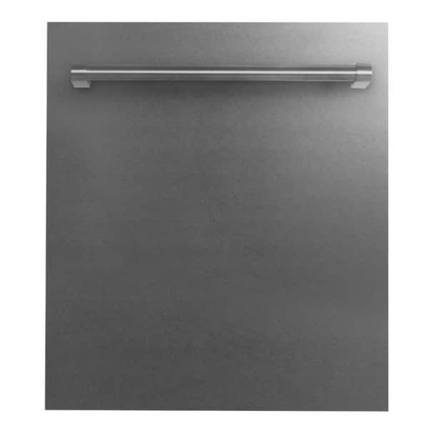 24 in Dishwasher in Snow Finished Stainless Steel & Traditional Handle