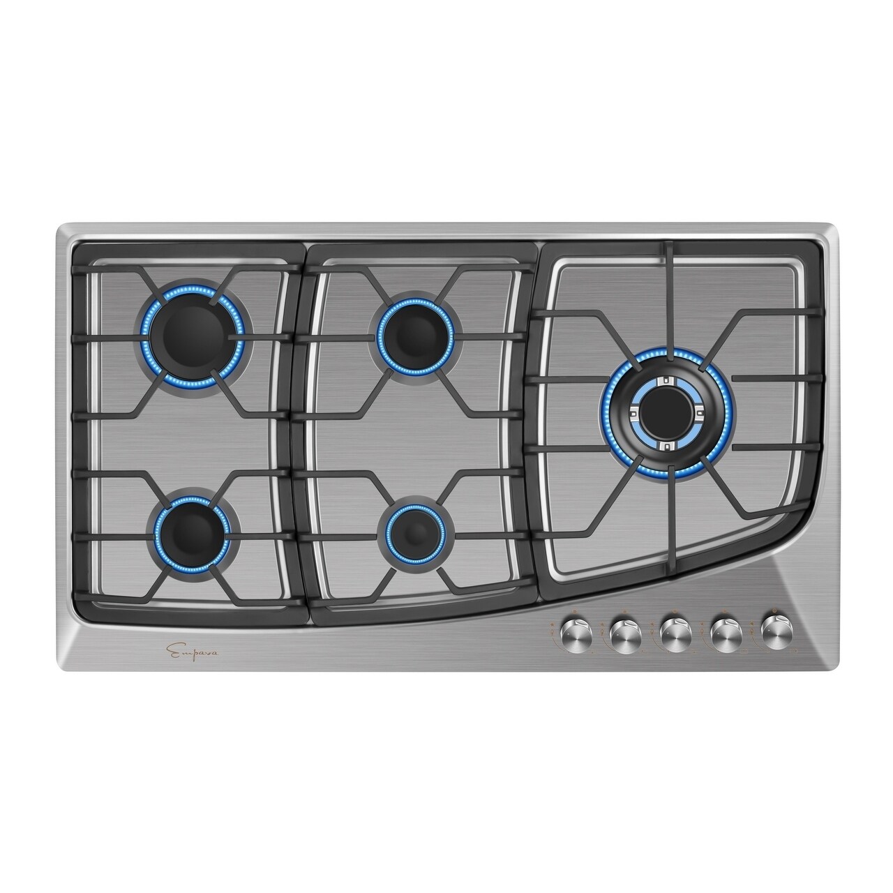 Shop Empava 36 5 Italy Sabaf Burners Gas Cooktop Stainless Steel