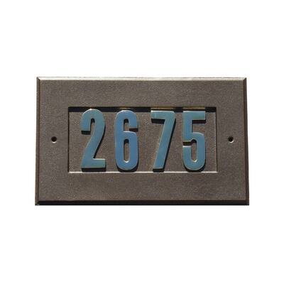 QualArc Manchester Address Plate W/3" Gold Brass Numbers (Numbers included) in Bronze