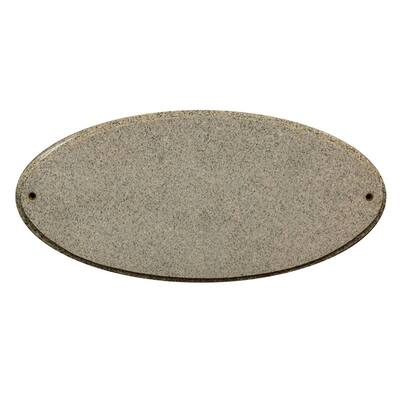 QualArc Rockport Oval in "Sand Granite Natural Stone Color" Solid Granite Address Plaque