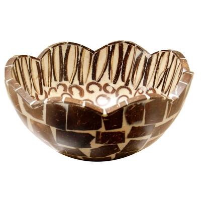 Handmade Natural Cinnamon and Coconut Shell Bowl (Indonesia)