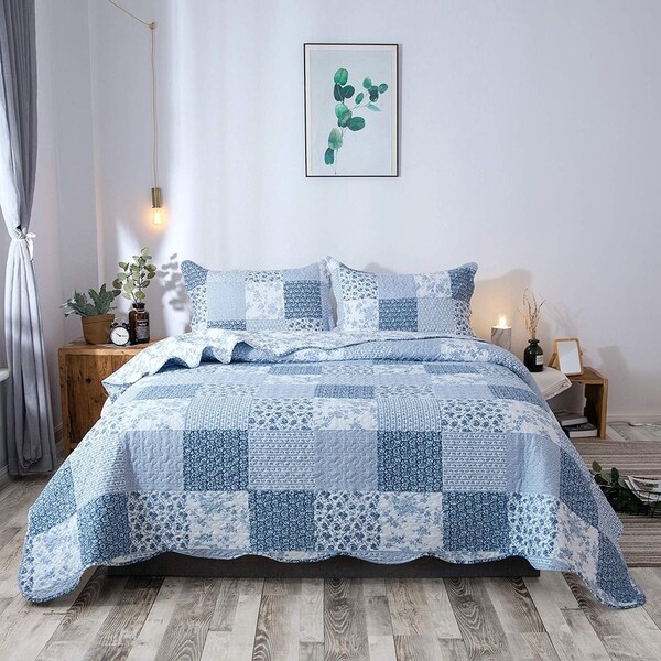 Kasentex Printed Pre-Washed Quilt Set Microfiber