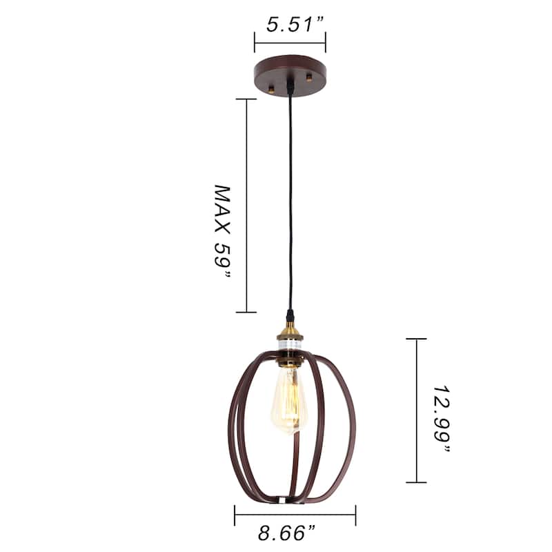 1-light Oil Rubbed Bronze Pendant