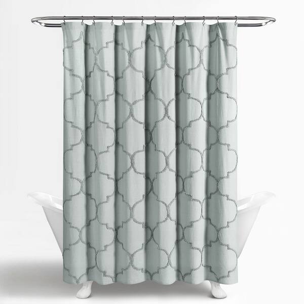 Shop Lush Decor Avon Chenille Trellis Shower Curtain On Sale