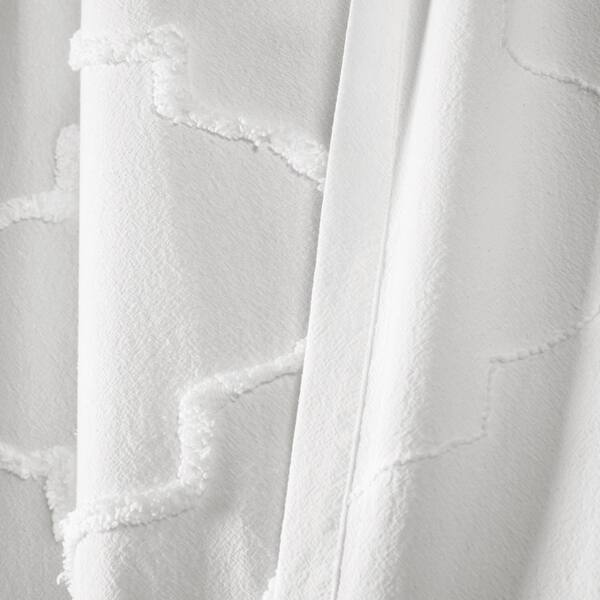 Shop Lush Decor Avon Chenille Trellis Shower Curtain On Sale