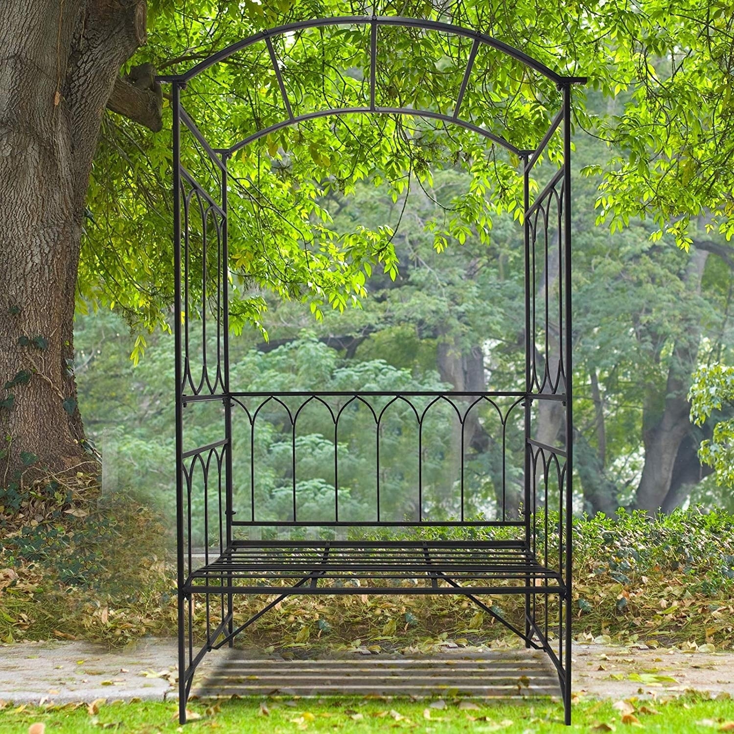 metal arbour seat