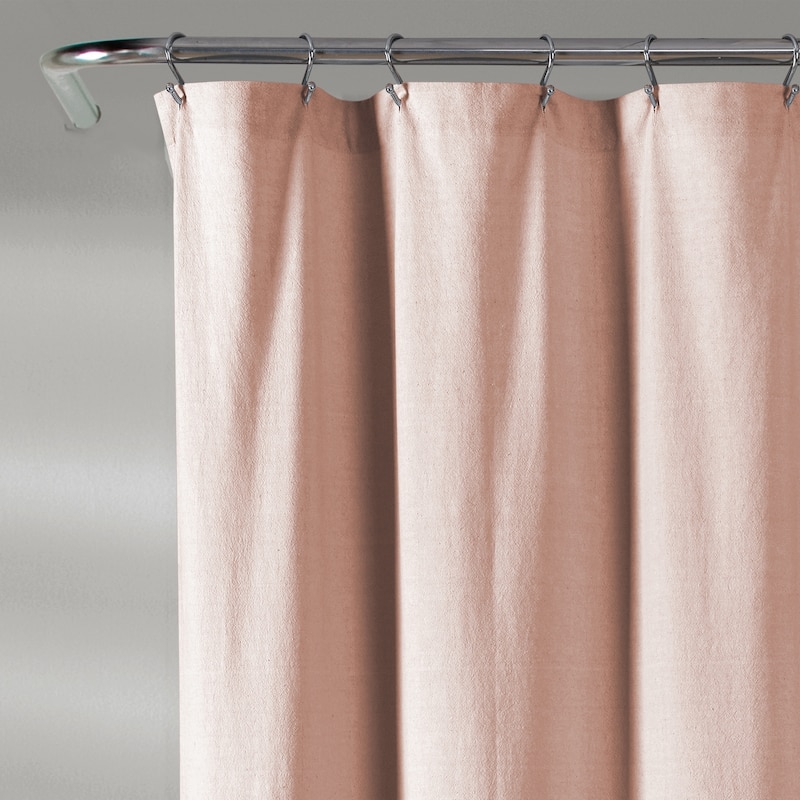 Lush Decor Chenille Chevron Shower Curtain