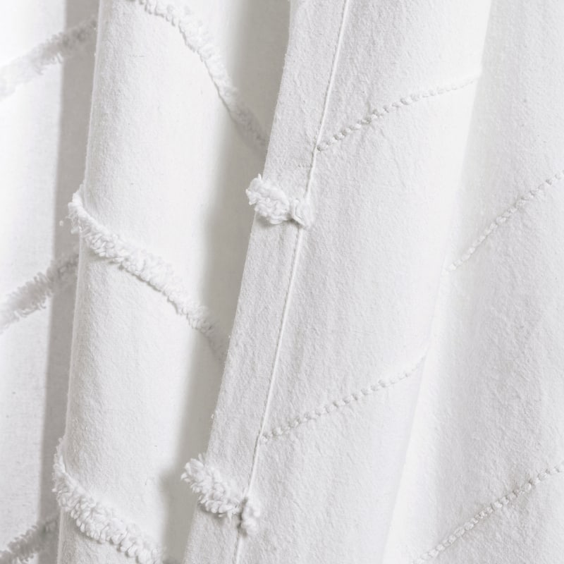 Lush Decor Chenille Chevron Shower Curtain