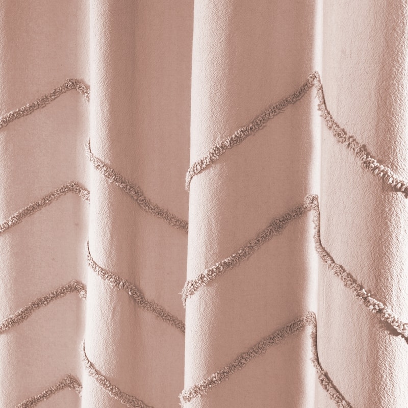 Lush Decor Chenille Chevron Shower Curtain