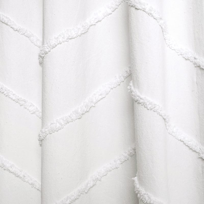 Lush Decor Chenille Chevron Shower Curtain