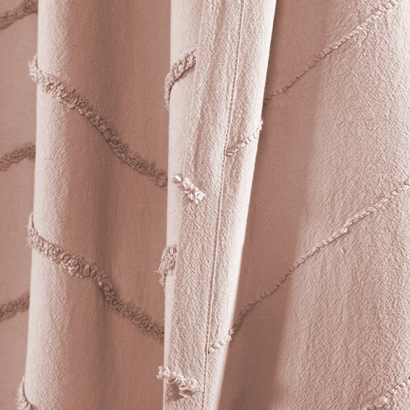 Lush Decor Chenille Chevron Shower Curtain