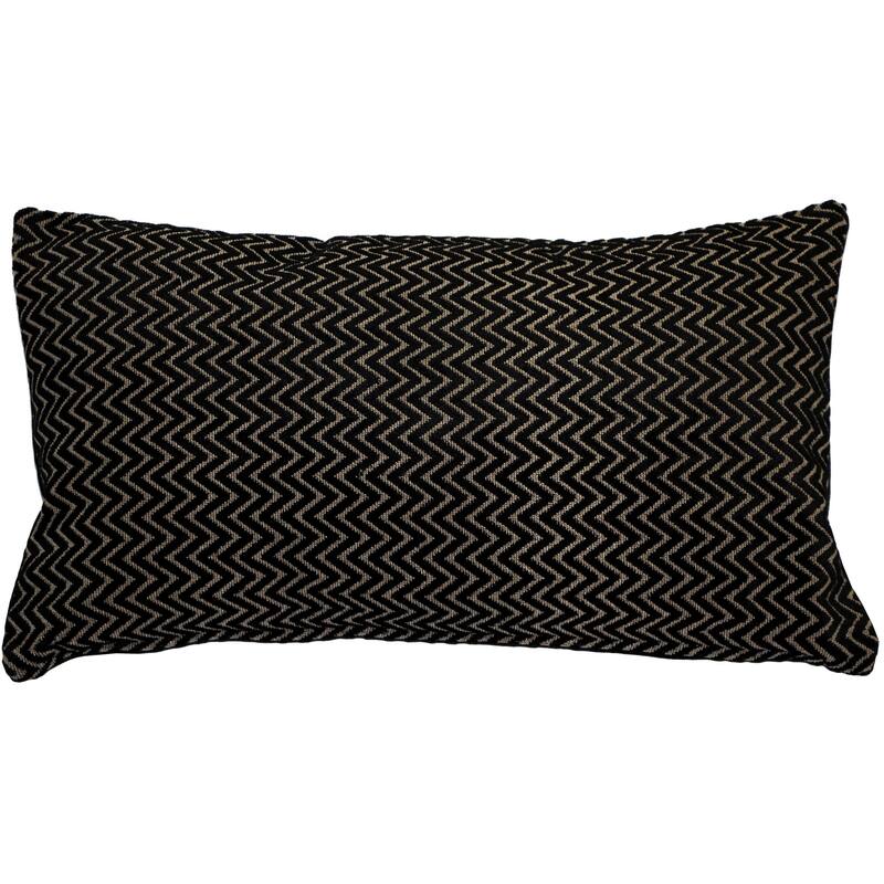 Art Deco Textured Velvet Stripes 12x20 Throw Pillow with Polyfill Insert