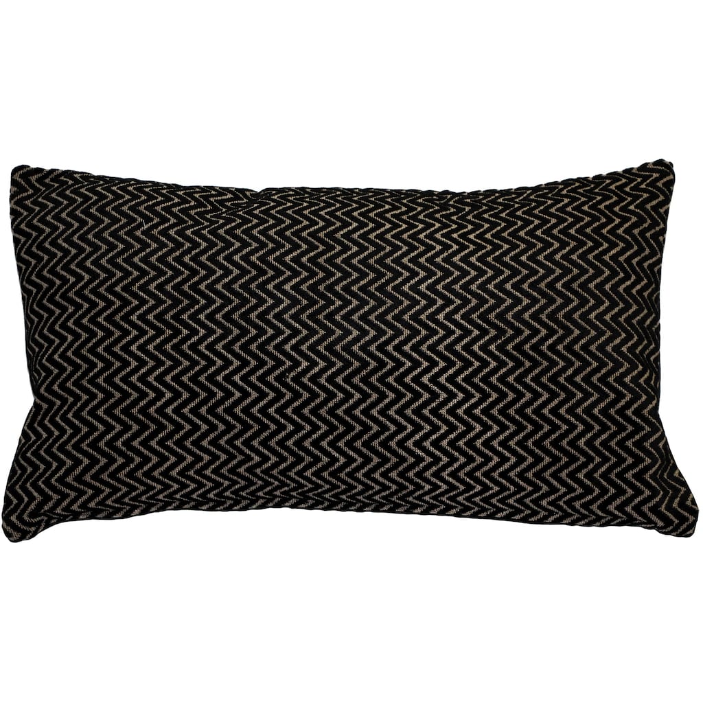 Art Deco Textured Velvet Stripes 12x20 Throw Pillow with Polyfill Insert