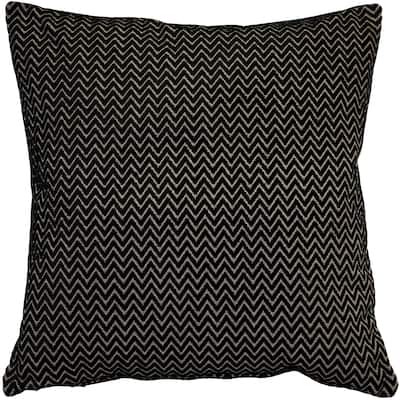 Art Deco Stripes Textured Velvet 20x20 Throw Pillow with Polyfill Insert