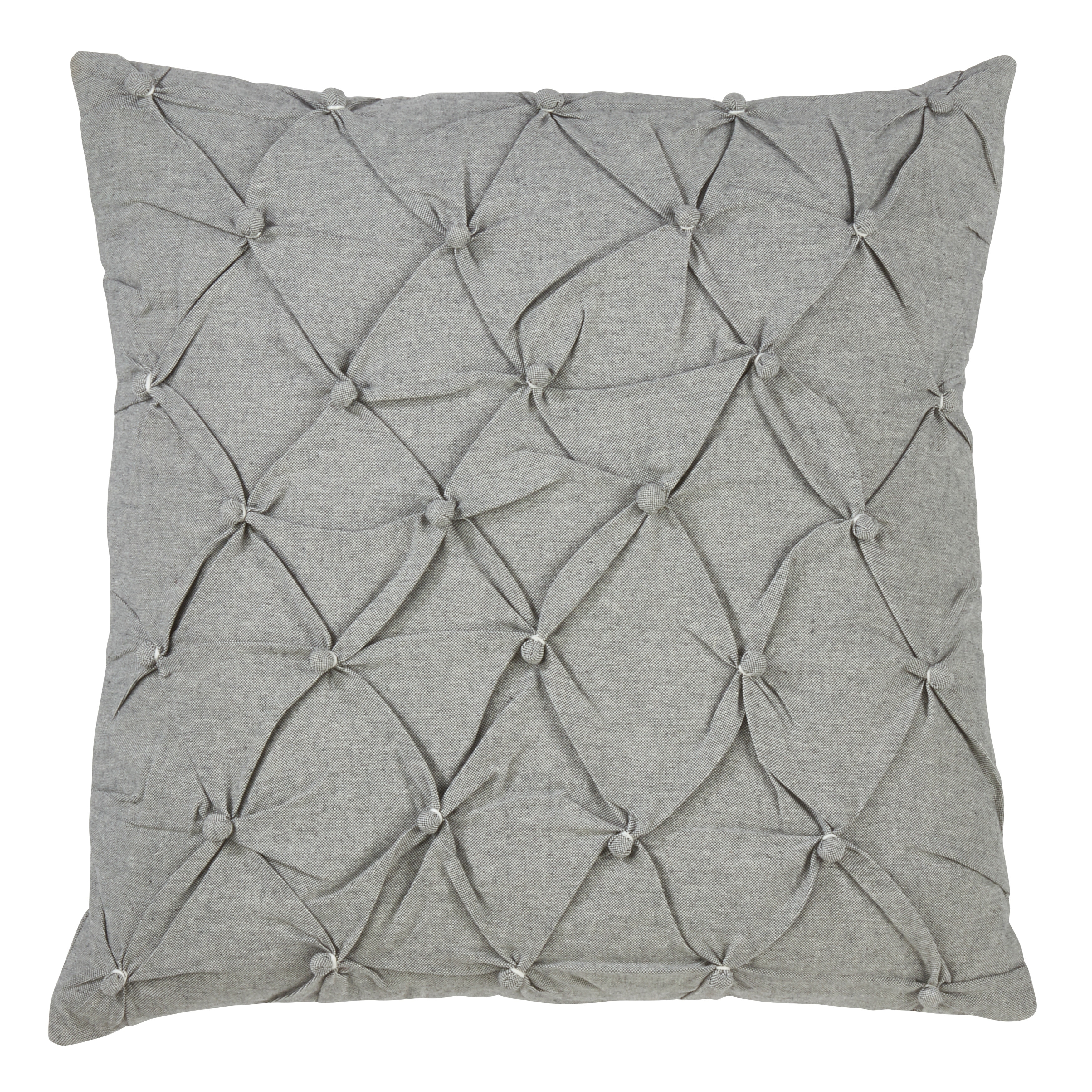 Down Filled Pintucked Button Throw Pillow