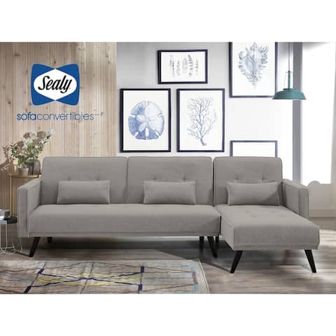 Silver Sectional Sofas Online At Our Best Living Jenna Sectional Convertible By Sealy