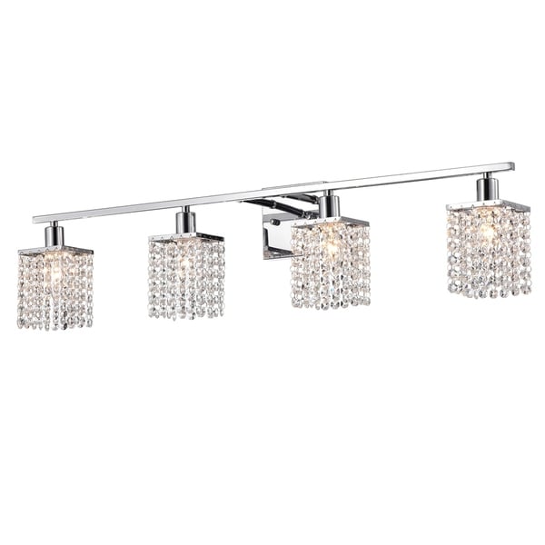 chrome crystal vanity light