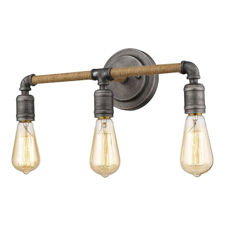 Grayson 3-Light Antique Gray Bath/Vanity Fixture