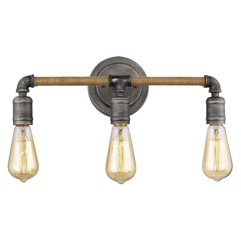 Grayson 3-Light Antique Gray Bath/Vanity Fixture