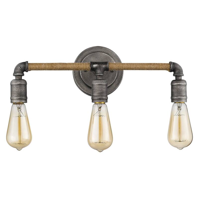 Grayson 3-Light Antique Gray Bath/Vanity Fixture