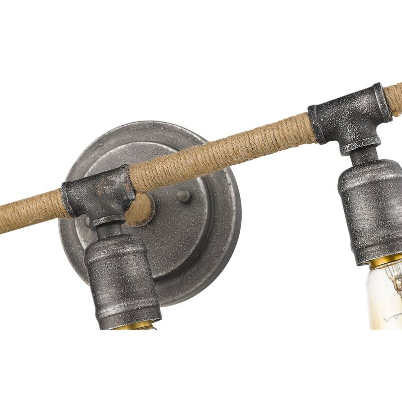 Grayson 3-Light Antique Gray Bath/Vanity Fixture