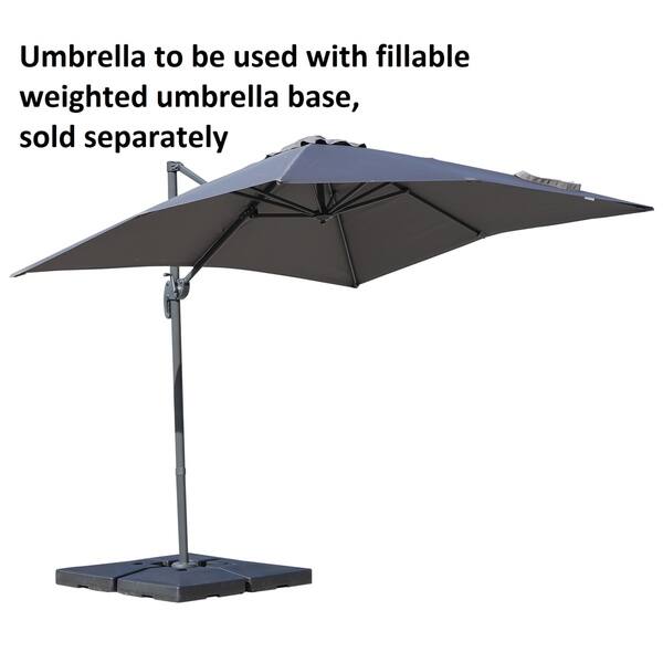 Shop Black Friday Deals On Outsunny 8 X 8 Square Offset 360 Cantilever Market Patio Umbrella With Cross Base Overstock 27636272