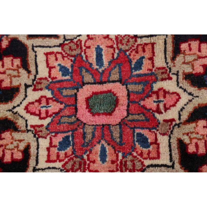Bidjar Floral Hand-Knotted Wool Persian Oriental Area Rug - 10'6" x 6'7"
