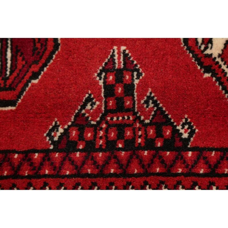 One of a Kind Balouch Geometric Hand-Knotted Wool Persian Oriental Rug - 6'0" x 2'2" Runner