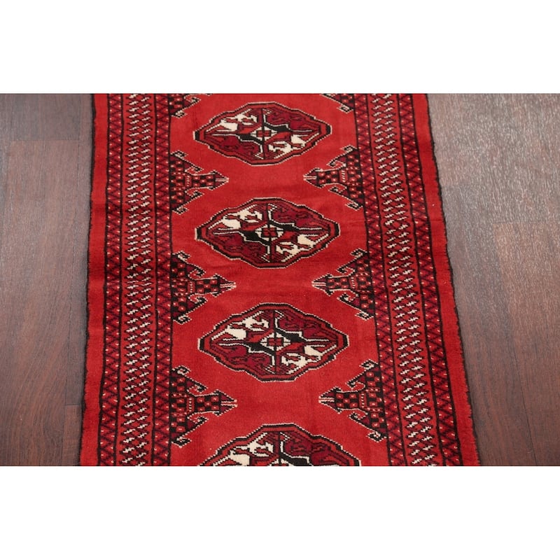 One of a Kind Balouch Geometric Hand-Knotted Wool Persian Oriental Rug - 6'0" x 2'2" Runner