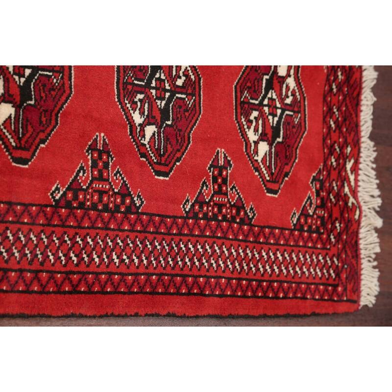 One of a Kind Balouch Geometric Hand-Knotted Wool Persian Oriental Rug - 6'0" x 2'2" Runner