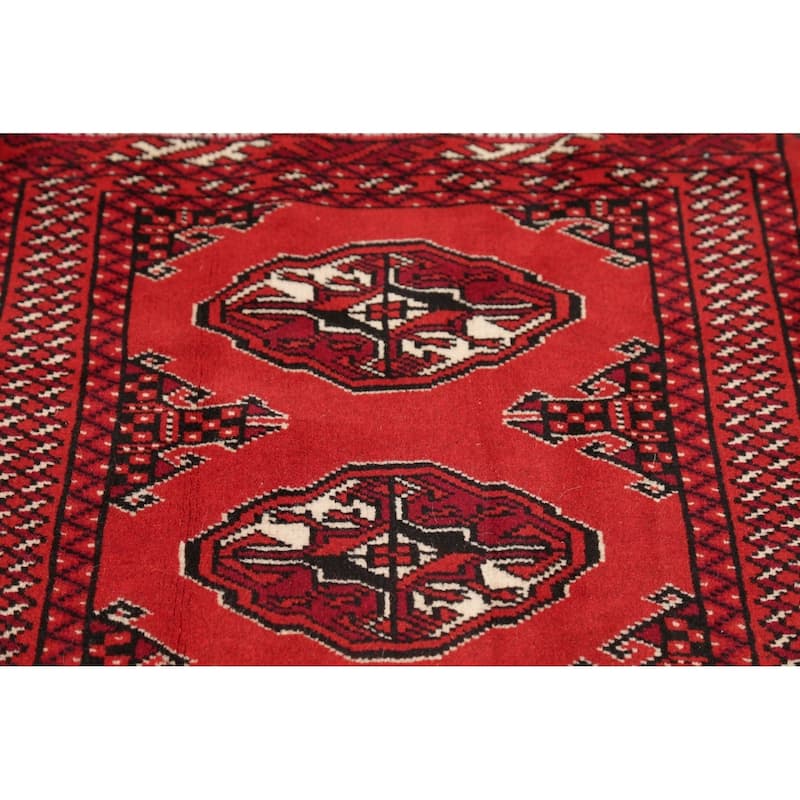 One of a Kind Balouch Geometric Hand-Knotted Wool Persian Oriental Rug - 6'0" x 2'2" Runner