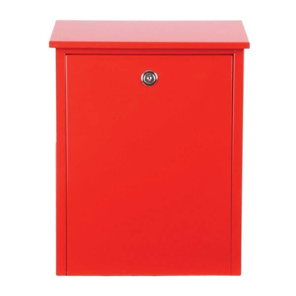 Top Load Mail Box QualArc Allux 200 Series Wall Mount Top Loading Locking Mailbox in Red ...