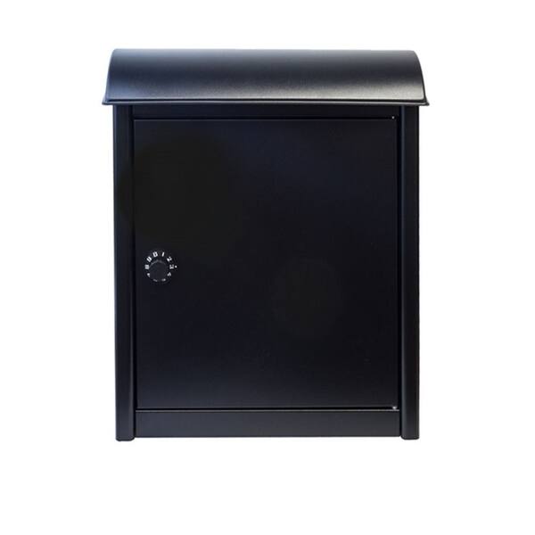Top Load Mail Box QualArc Leece Wall Mounted Top Loading Mailbox in Black with Combo Lock ...