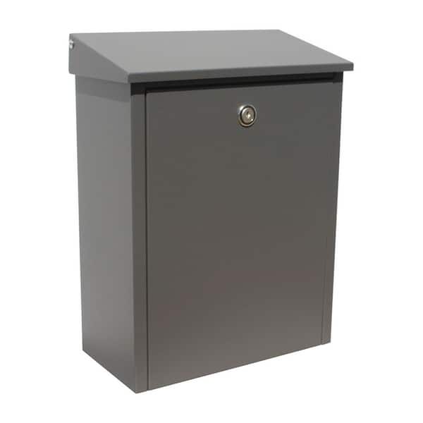 Top Load Mail Box QualArc Allux 200 Series Wall Mount Top Loading Locking Mailbox in Gray ...